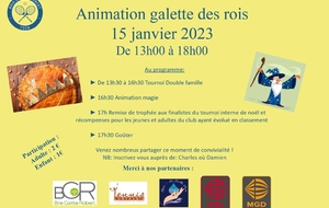 Animation galette des Rois 15 janvier 2023